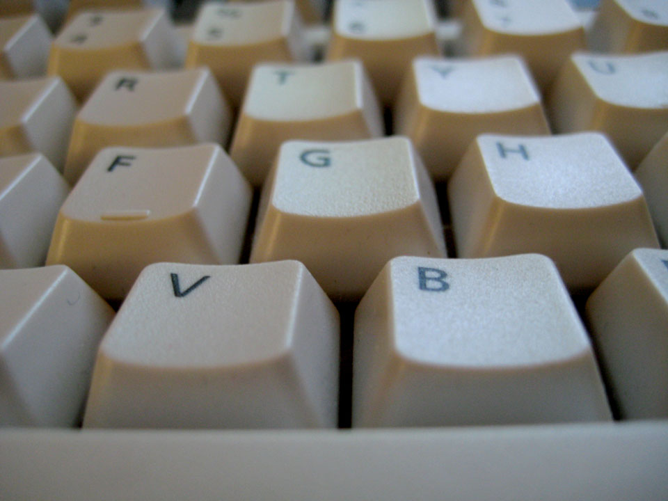 Detalhe de teclas do teclado
