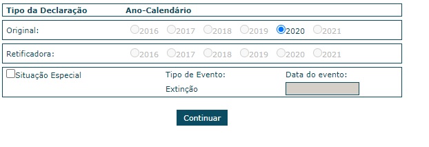 Escolher ano-calendário