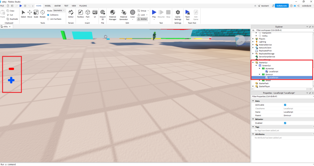 Aumentar e Diminuir o tamanho do player no Roblox Studio.