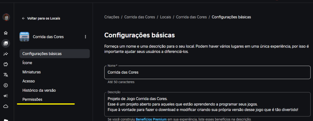 Como permitir o download de um Local no Roblox